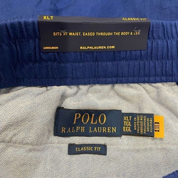 NWT Polo Ralph Lauren 100% Linen Shorts Pull On Blue Size XL TALL $125.00 - Picture 6 of 6
